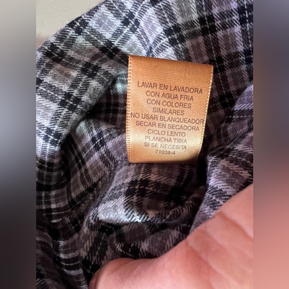 St John’s Bay Shirt ST. JOHN'S BAY mens dress shirt BLACK GREY Large Cotton - Picture 6 of 16